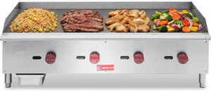 WESTLAKE EGG-48S Gas Griddle 48" 4-Burner 120,000 BTU Stainless Steel