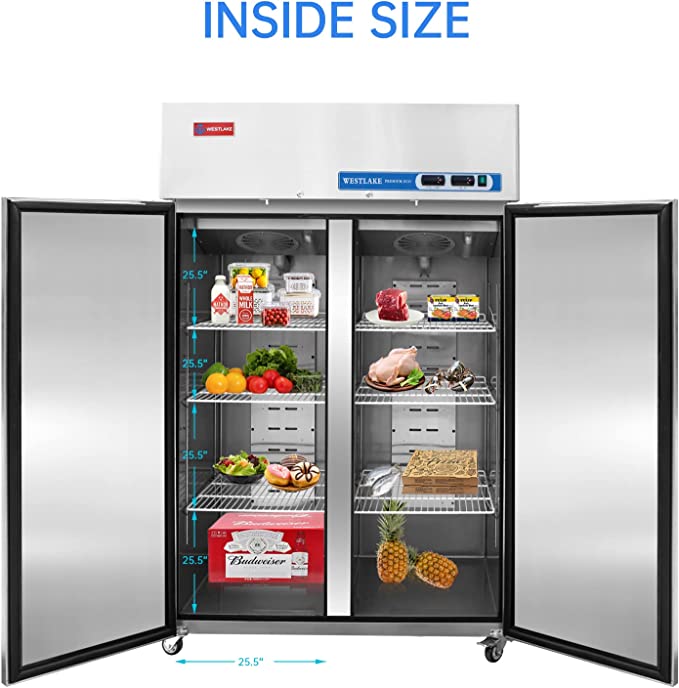 WESTLAKE WK-48RF 48" 2-Door Refrigerator Freezer Combo, 36 Cu.ft