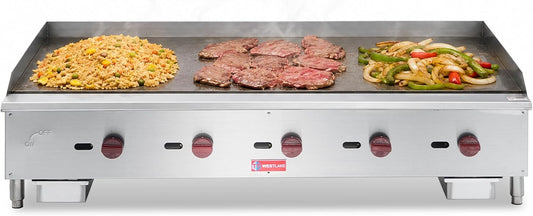 WESTLAKE EGG-60S Gas Griddle 60" 5-Burner 150,000 BTU Stainless Steel