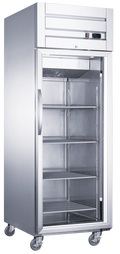 DUKERS D28AR-GS1 Single Glass Door Reach In Refrigerator, Top Mount Compressor