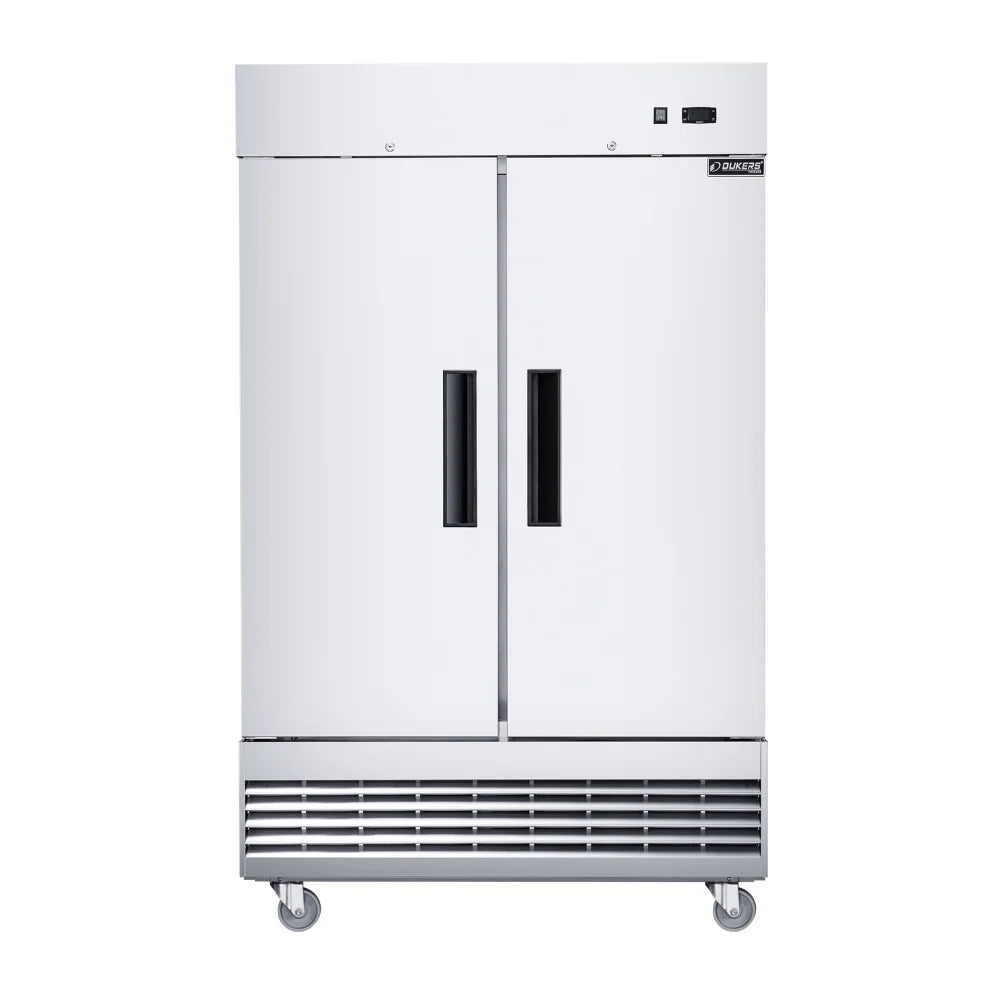 DUKERS D47EF Double Door Shallow Depth Reach In Freezer, Bottom Mount Compressor