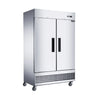DUKERS D47EF Double Door Shallow Depth Reach In Freezer, Bottom Mount Compressor