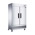 DUKERS D47EF Double Door Shallow Depth Reach In Freezer, Bottom Mount Compressor