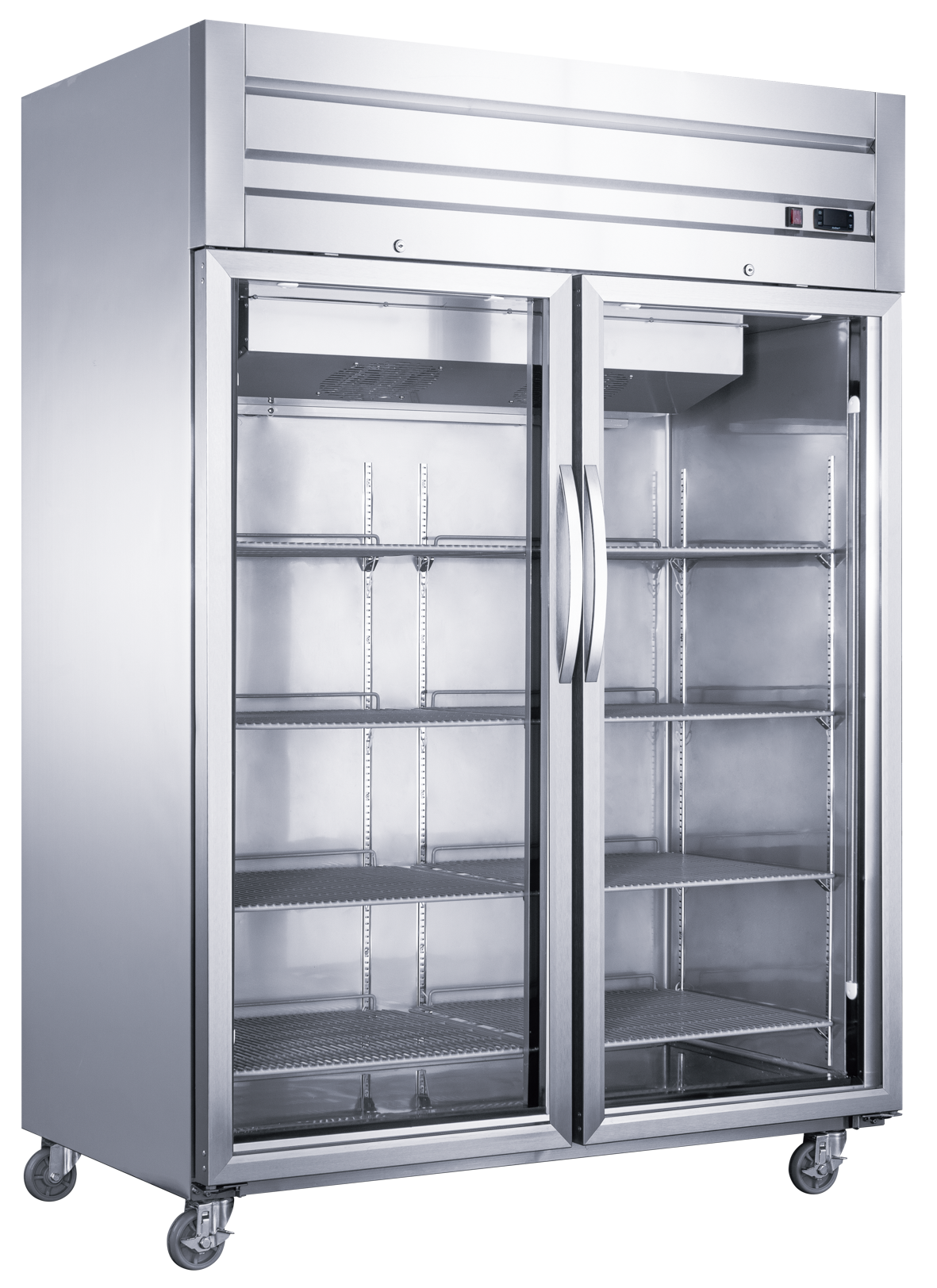 Dukers D55AR-GS2 double glass door reach-in refrigerator