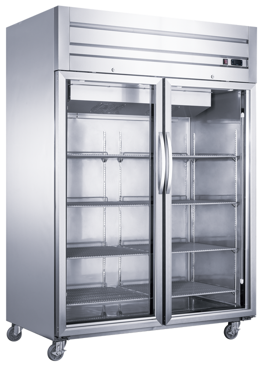 Dukers D55AR-GS2 double glass door reach-in refrigerator