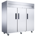 DUKERS D83AF Three Door Reach In Freezer, Top Mount Compressor