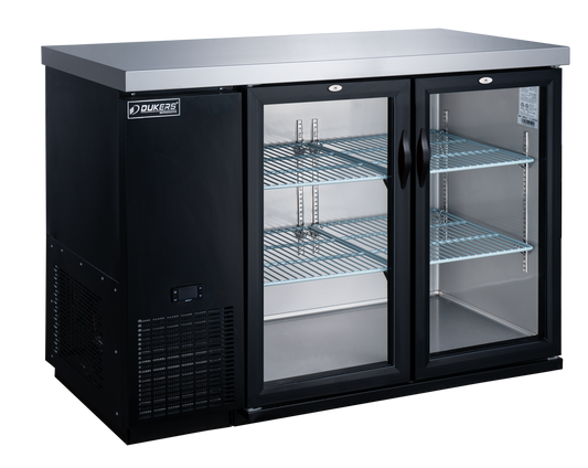 Dukers DBB48-H2 double hinged door back bar cooler