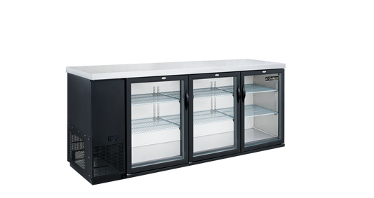 Dukers DBB72-H3 three hinged door back bar cooler