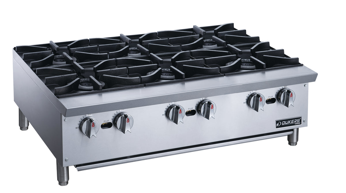 DUKERS DCHPB36 Six Burner Hot Plate