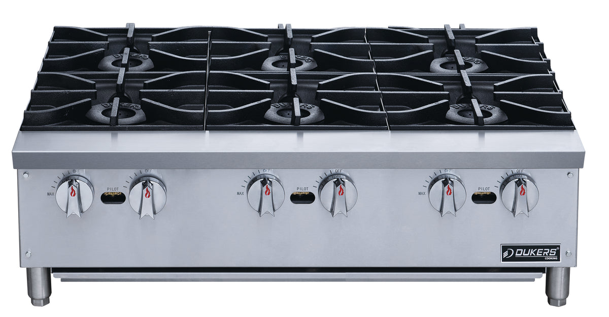 DUKERS DCHPB36 Six Burner Hot Plate