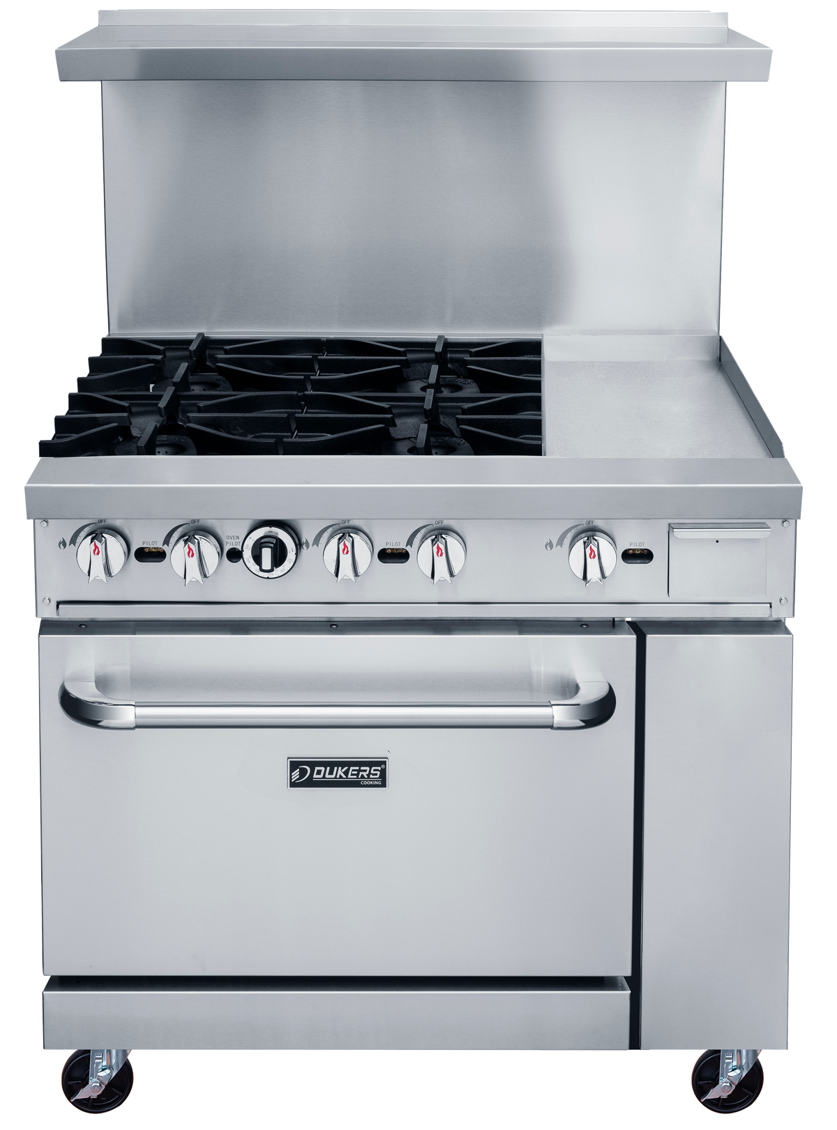 DUKERS DCR36-4B12GM 36" Mix Top Gas Oven Range