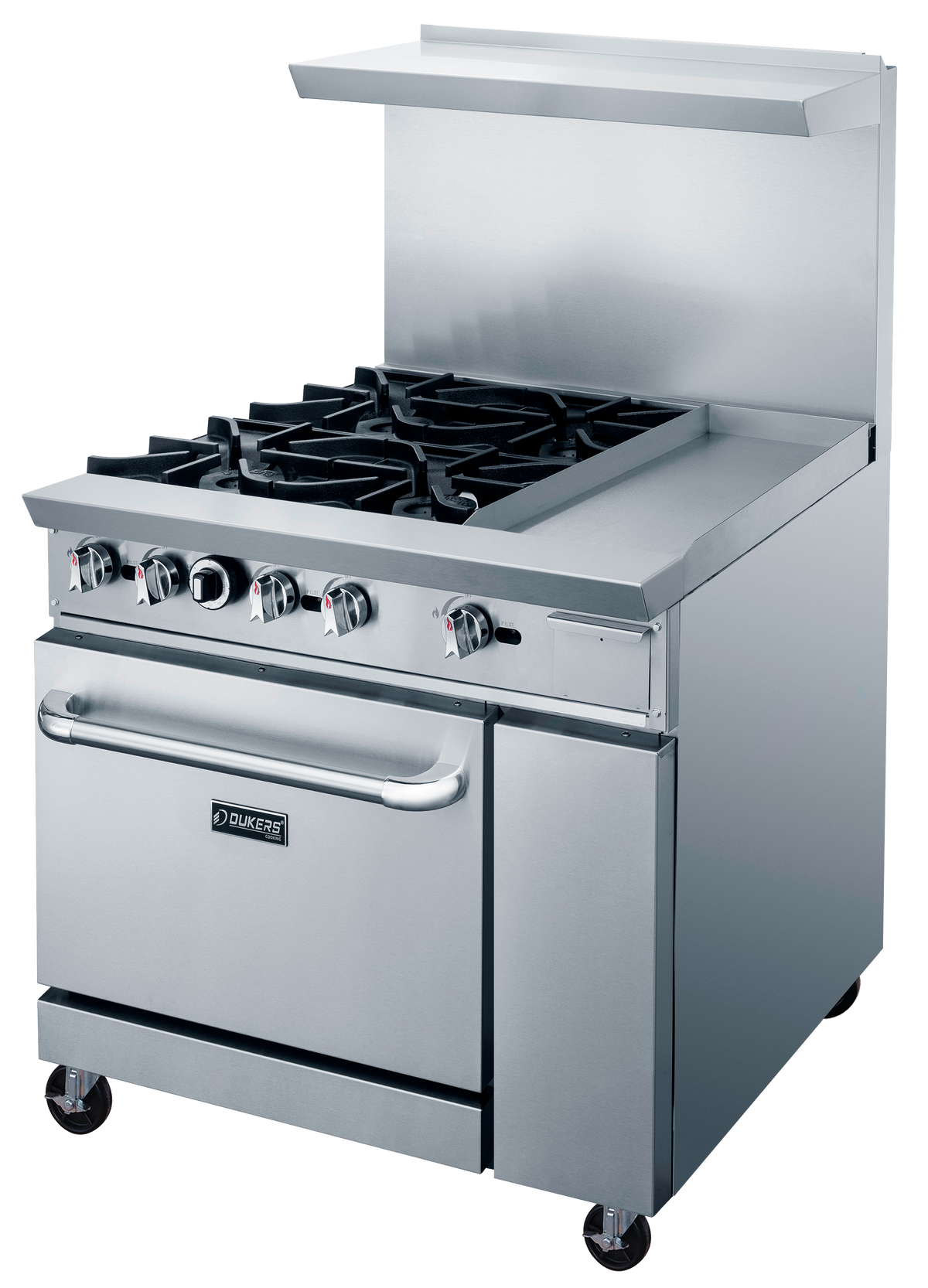 DUKERS DCR36-4B12GM 36" Mix Top Gas Oven Range