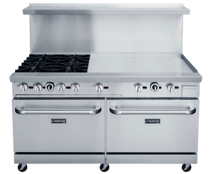 DUKERS DCR60-4B36GM 60" Mix Top Gas Oven Range