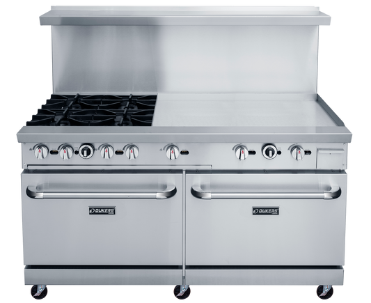 DUKERS DCR60-4B36GM 60" Mix Top Gas Oven Range