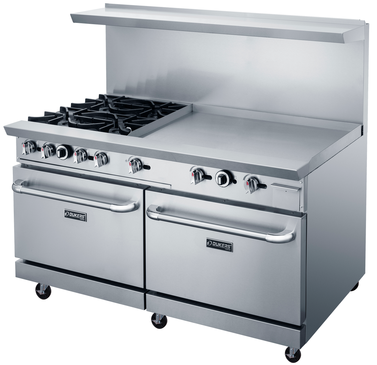 DUKERS DCR60-4B36GM 60" Mix Top Gas Oven Range