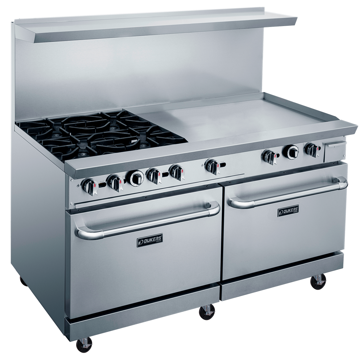 DUKERS DCR60-4B36GM 60" Mix Top Gas Oven Range