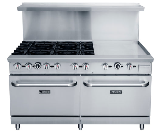 DUKERS DCR60-6B24GM 60" Mix Top Gas Oven Range