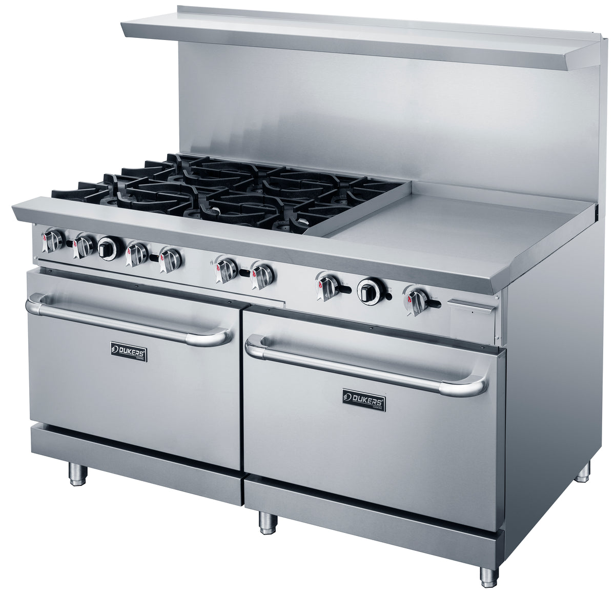 DUKERS DCR60-6B24GM 60" Mix Top Gas Oven Range