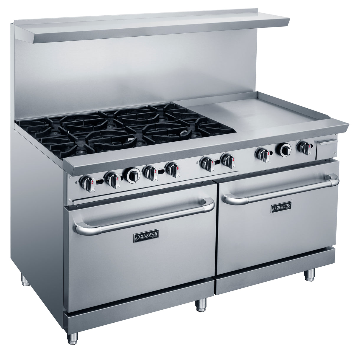 DUKERS DCR60-6B24GM 60" Mix Top Gas Oven Range