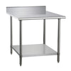 DUKERS DCSTW-3024B 24" x 30" Work Table with Backsplash