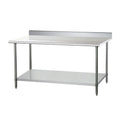 DUKERS DCSTW-3036B 36" x 30" Work Table with Backsplash
