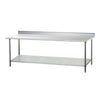 DUKERS DCSTW-3060B 60" x 30" Work Table with Backsplash
