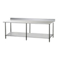 DUKERS DCSTW-3072B 72" x 30" Work Table with Backsplash