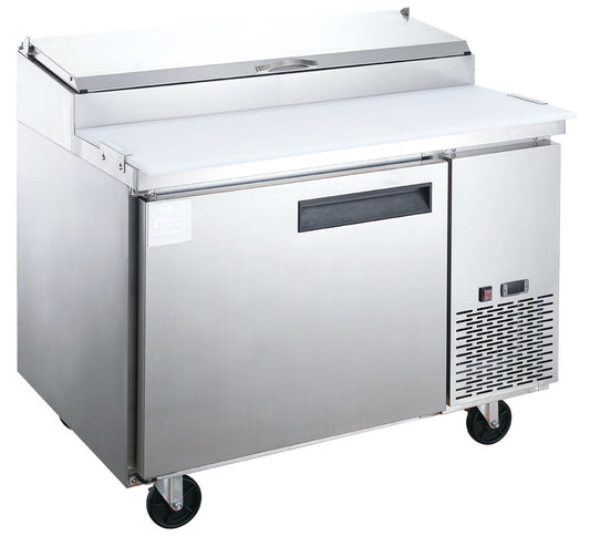 DUKERS DPP44-6-S1 Single Door Pizza Prep Station Refrigerator