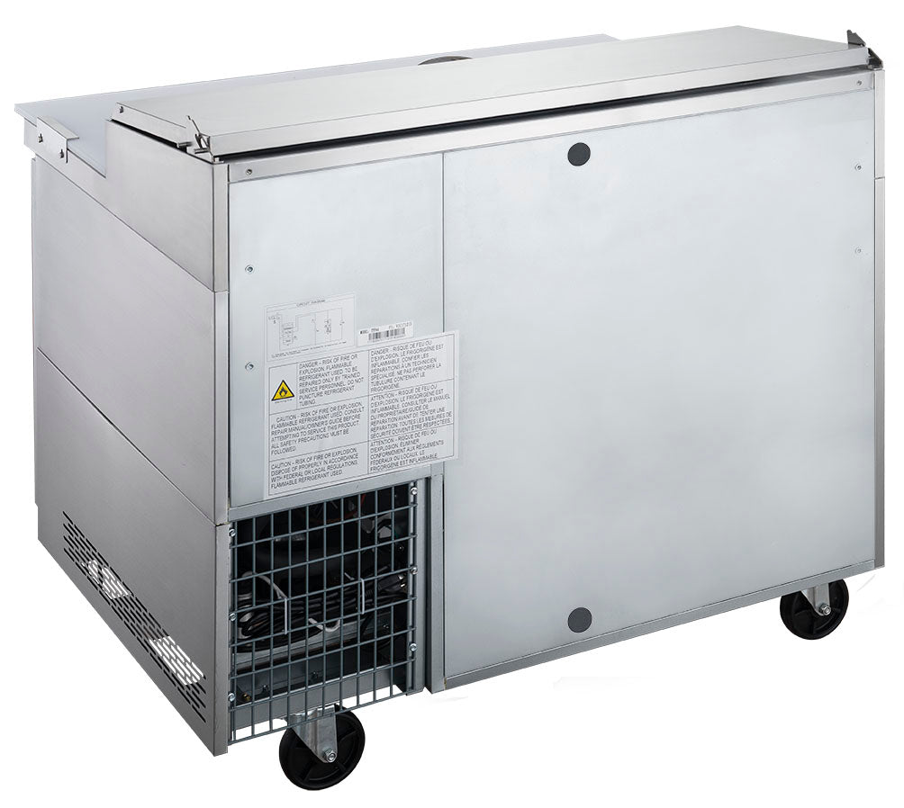 DUKERS DPP44-6-S1 Single Door Pizza Prep Station Refrigerator