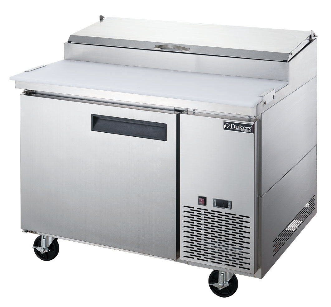DUKERS DPP44-6-S1 Single Door Pizza Prep Station Refrigerator