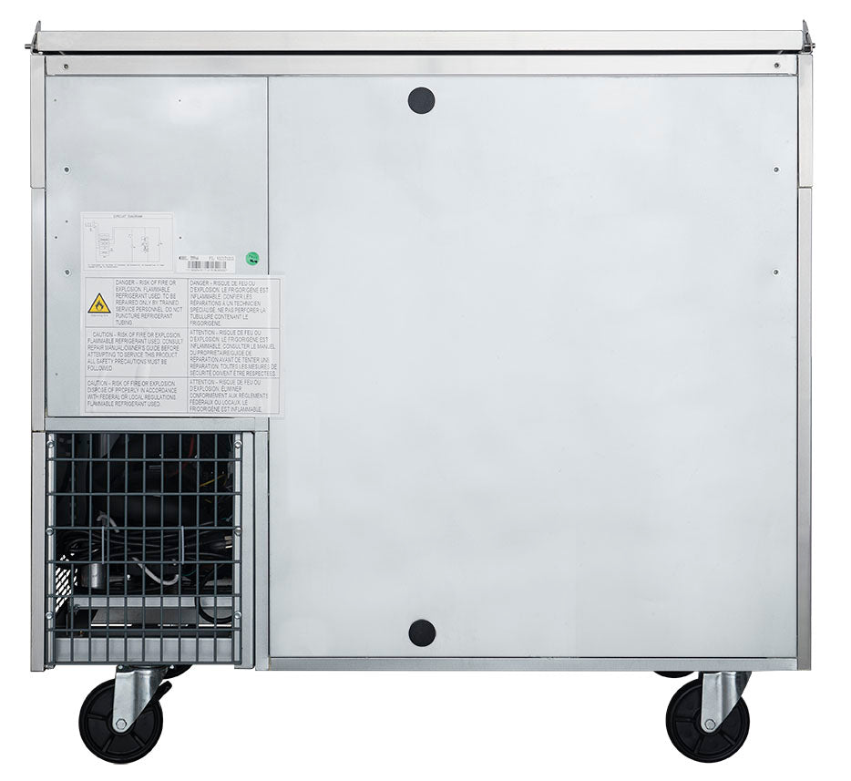DUKERS DPP44-6-S1 Single Door Pizza Prep Station Refrigerator