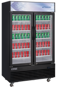 DUKERS DSM-41R Double Hinged Door Merchandiser Refrigerator
