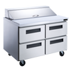 DUKERS DSP48-12-D4 48" Sandwich Prep Station with Drawers