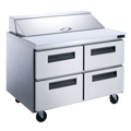 DUKERS DSP48-12-D4 48" Sandwich Prep Station with Drawers