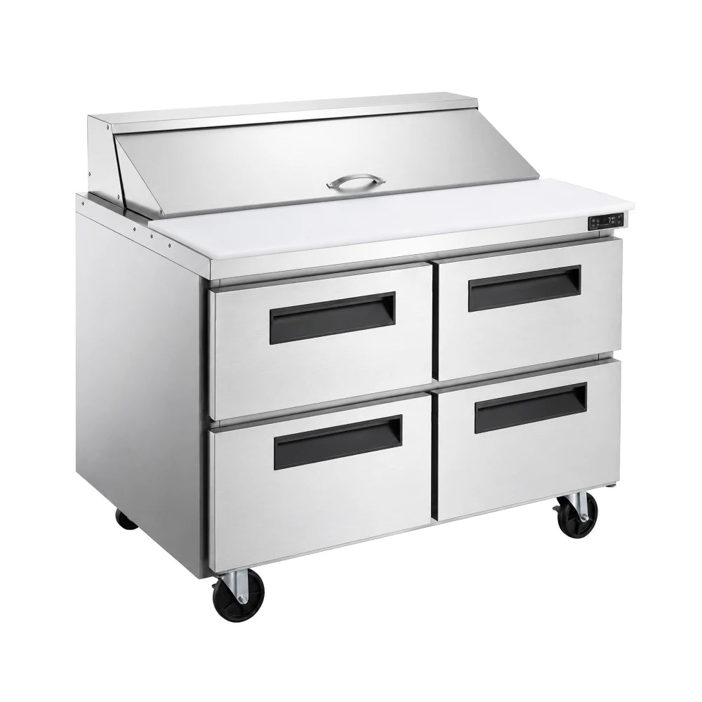 DUKERS DSP48-18M-D4 48" Mega Top Sandwich Prep Station with Drawers