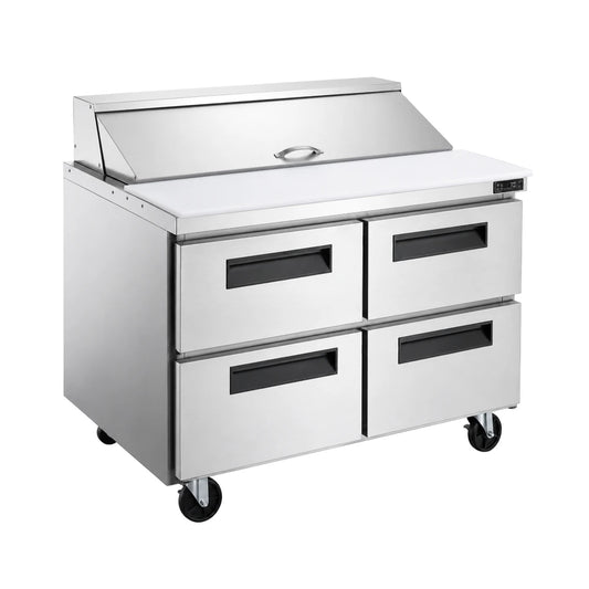 DUKERS DSP48-18M-D4 48" Mega Top Sandwich Prep Station with Drawers