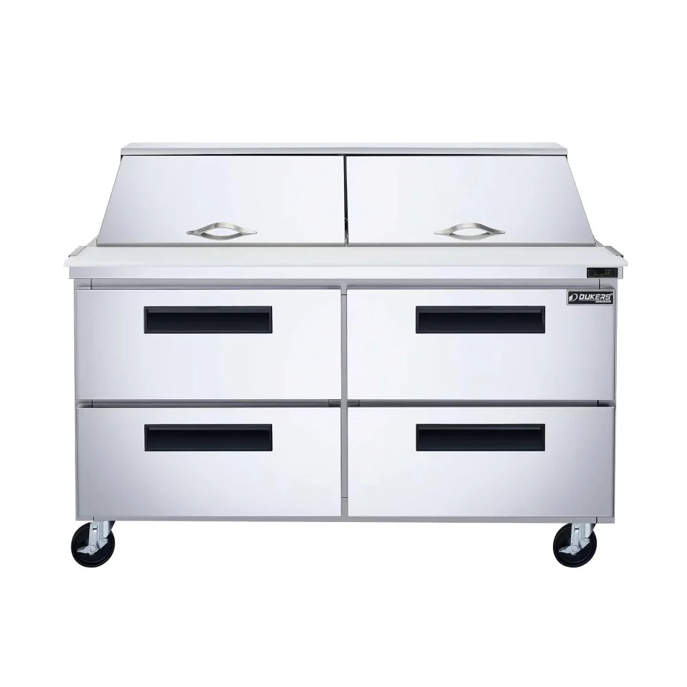 DUKERS DSP60-24M-D4 60" Mega Top Sandwich Prep Station with Drawers