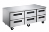 DUKERS DUC72R-D6 72-inch undercounter refrigerator with six drawers