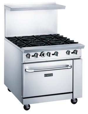 DUKERS DCR36-6B 6 Burner Gas Oven Range