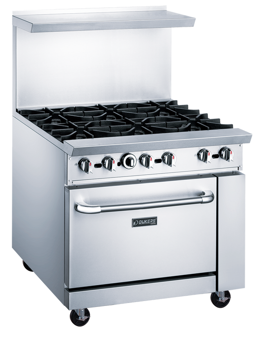 DUKERS DCR36-6B 6 Burner Gas Oven Range