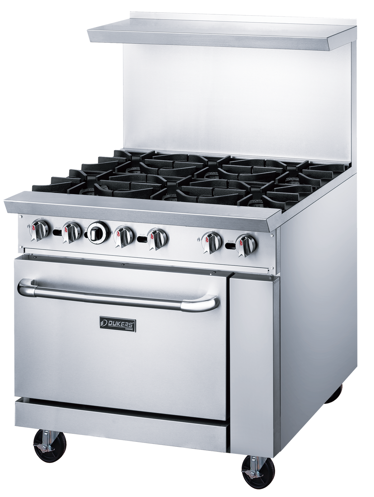 DUKERS DCR36-6B 6 Burner Gas Oven Range