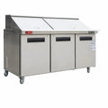 WESTLAKE WKSR-72BM Mega Top Prep Table 72" 3-Door 20 Cu.ft Stainless Steel