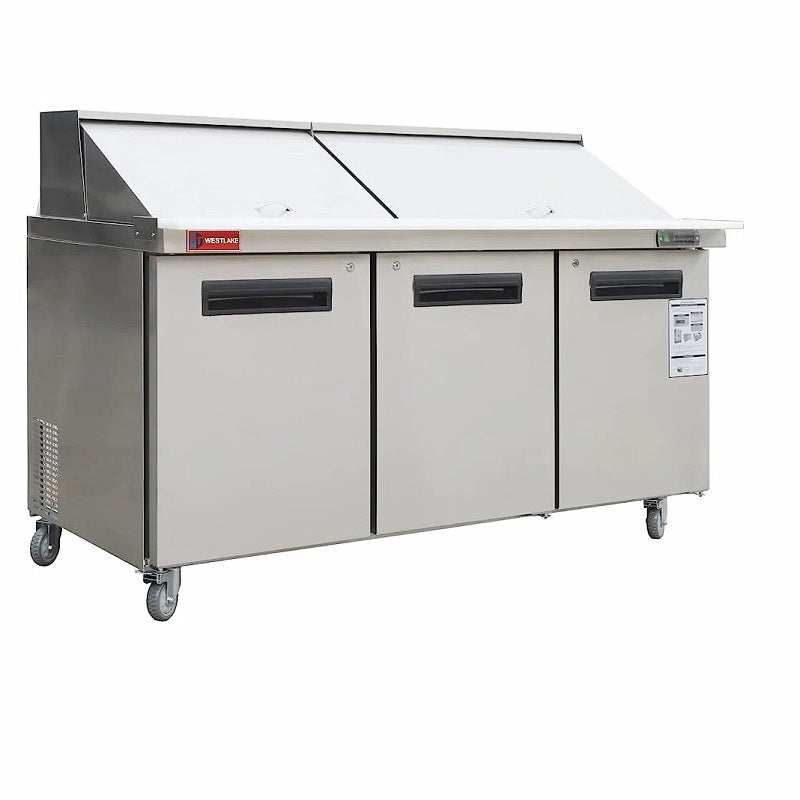 WESTLAKE WKSR-72BM Mega Top Prep Table 72" 3-Door 20 Cu.ft Stainless Steel