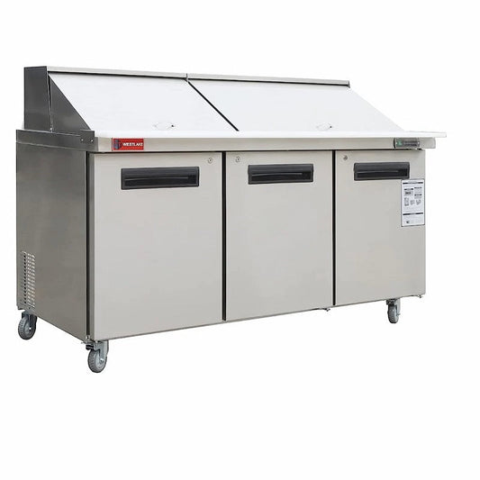 WESTLAKE WKSR-72BM Mega Top Prep Table 72" 3-Door 20 Cu.ft Stainless Steel
