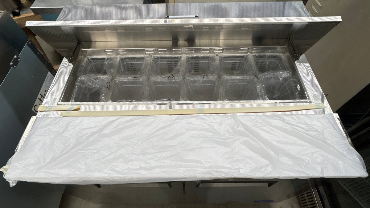 Scratch & Dint Atosa MSF8302GR 48" 2 Door Refrigerated sandwich & salad prep table