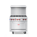 WESTLAKE RGR36 Gas Range 36" 6-Burner 210,000 BTU Stainless Steel