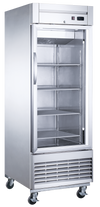 Dukers D28F-GS1 single glass door bottom mount reach-in freezer