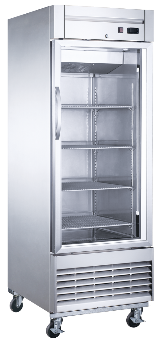 Dukers D28F-GS1 single glass door bottom mount reach-in freezer