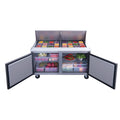 DUKERS DSP60-24M-S2 Double Door Salad Prep Station Refrigerator, Mega Top