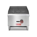 WESTLAKE ECB-16S 16" 1 Burner Restaurant Gas Countertop Radiant Charbroiler BBQ Grill 30,000 BTU Stainless Steel